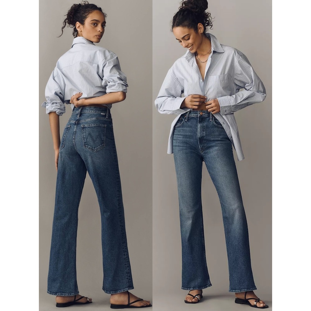 NWT MOTHER Bookie Sneak High-Rise Bootleg Jeans Anthropologie $258 - Size 26